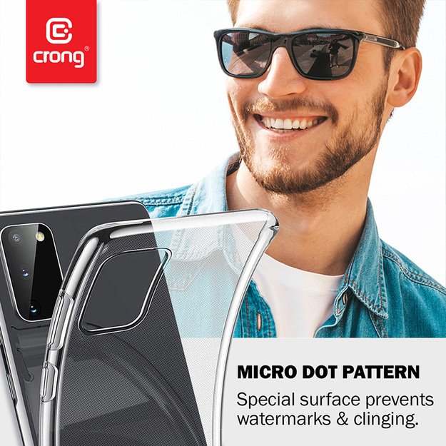 Crong Crystal Slim Cover – apsauginis dėklas, skirtas „Xiaomi Mi Note 10“ / „Mi Note 10 Pro“ (skaidrus)