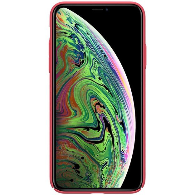 Nillkin Super Frosted Shield – Apple iPhone 11 Pro dėklas su logotipo išpjova (ryškiai raudona) 11