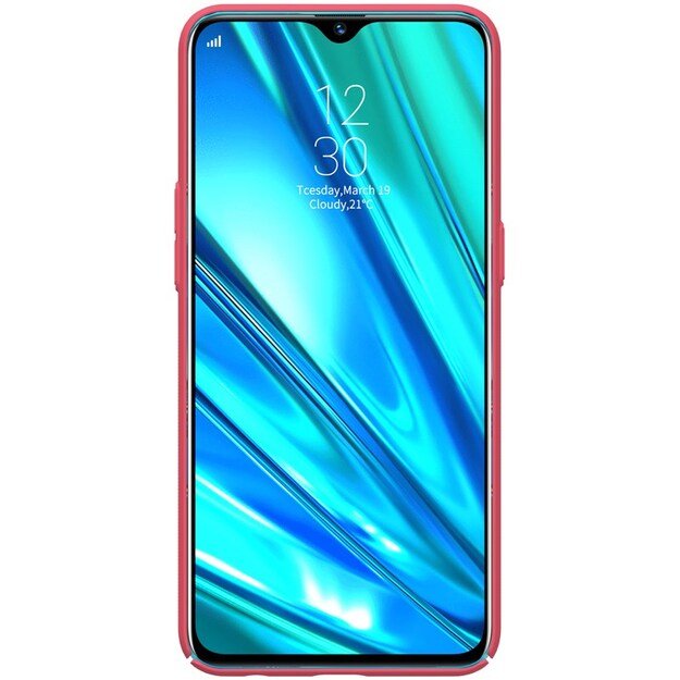 Nillkin Super Frosted Shield – dėklas, skirtas Realme 5 Pro / Realme Q (šviesiai raudonas)