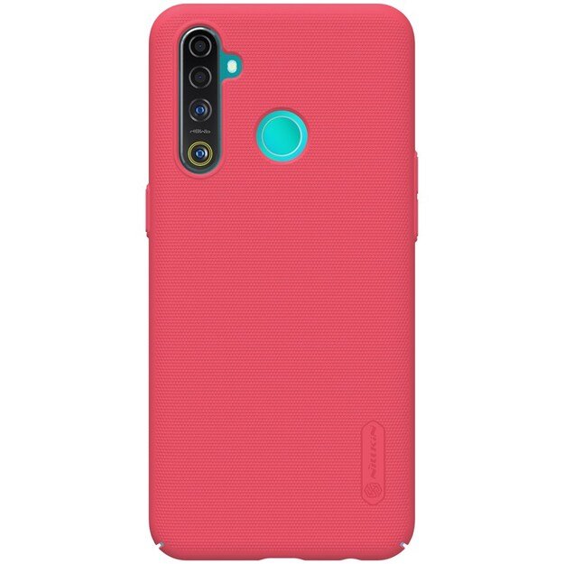 Nillkin Super Frosted Shield – dėklas, skirtas Realme 5 Pro / Realme Q (šviesiai raudonas)