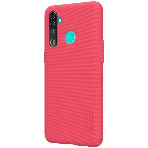 Nillkin Super Frosted Shield – dėklas, skirtas Realme 5 Pro / Realme Q (šviesiai raudonas)