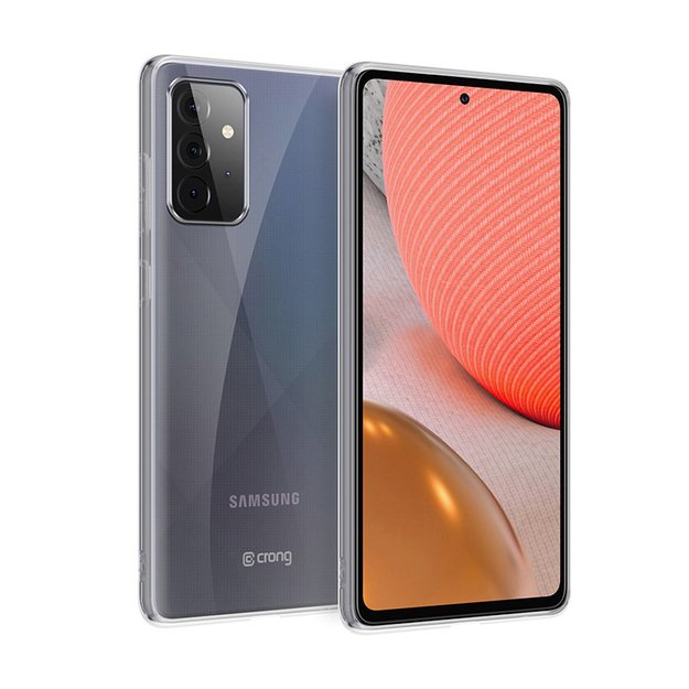 Crong Crystal Slim Cover – dėklas, skirtas Samsung Galaxy A72 (skaidrus)