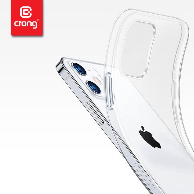 Crong Crystal Slim Cover – apsauginis dėklas, skirtas iPhone 12 Pro Max (skaidrus) 7