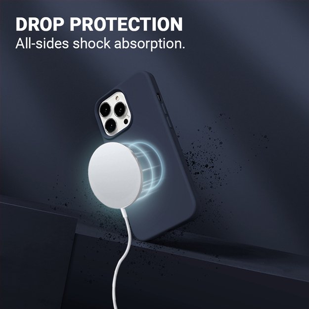 „Crong Color Cover“ magnetinis dėklas, skirtas „iPhone 13 Pro Max“ (tamsiai mėlynas) 9