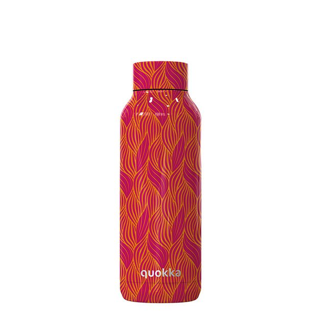 Quokka Solid - Nerūdijančio plieno dvigubas sienelės vakuuminis vandens butelis, nešiojamas termosas 510 ml (Orange Bloom) 1 Quokka Solid - Nerūdijančio plieno dvigubas sienelės vakuuminis vandens butelis, nešiojamas termosas 510 ml (Orange Bloom) 1