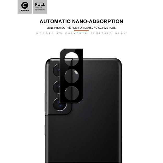 Mocolo Silk Camera Lens Glass – apsauginis stiklas, skirtas Samsung Galaxy S22 / S22+ fotoaparato objektyvui  26
