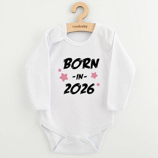 Children s printed body New Baby BORN IN 2026 pink, 80 (9-12m) 1