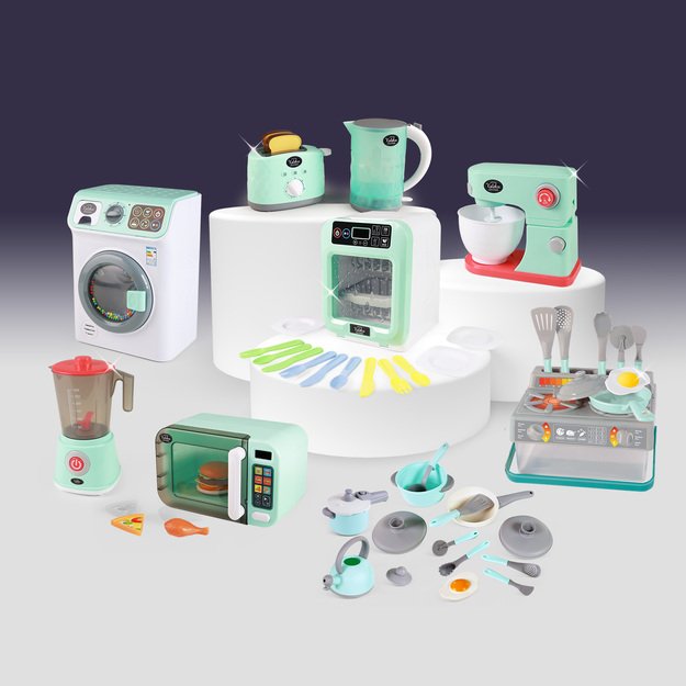 Kitchen set with dishes