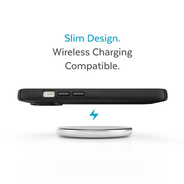 Presidio2 Grip – iPhone 15 Plus / 14 Plus dėklas su MICROBAN danga (juoda / juoda / balta) 20