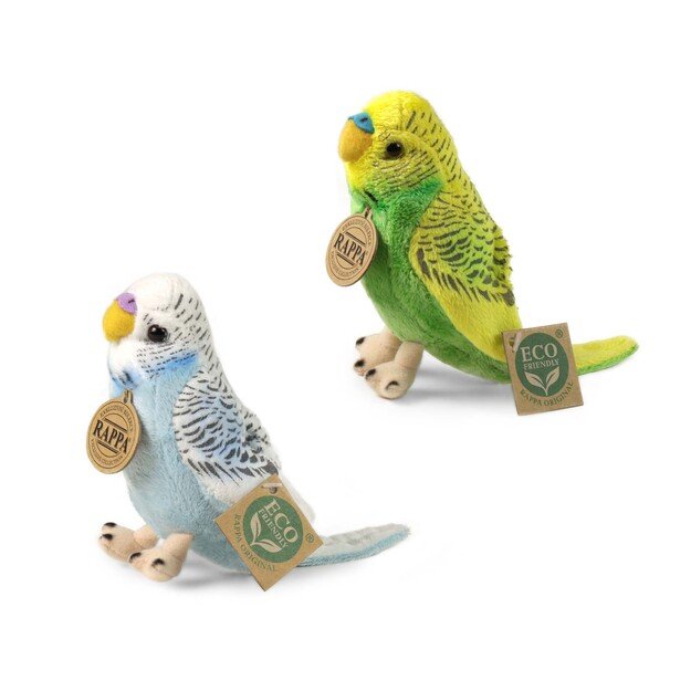 Plush budgies assort 13 cm ECO-FRIENDLY