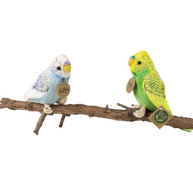 Plush budgies assort 13 cm ECO-FRIENDLY