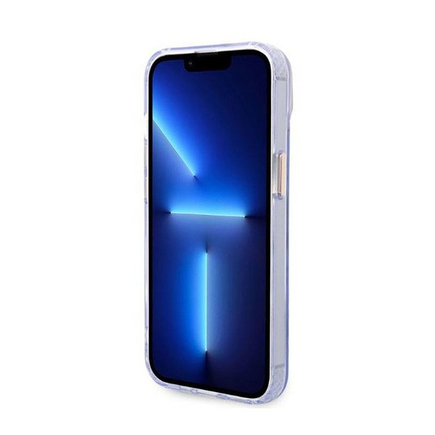 „Guess Gold Outline“ permatomas „MagSafe“ – dėklas, skirtas „iPhone 14“ (violetinė) 13