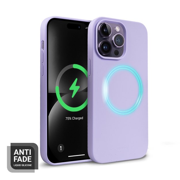 „Crong Color Cover“ magnetinis dėklas, skirtas „iPhone 14 Pro Max“ (violetinė)