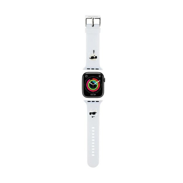 Karl Lagerfeld 3D Rubber Karl & Choupette Heads NFT - Strap for Apple Watch 42/44/45/49 mm (white) 1
