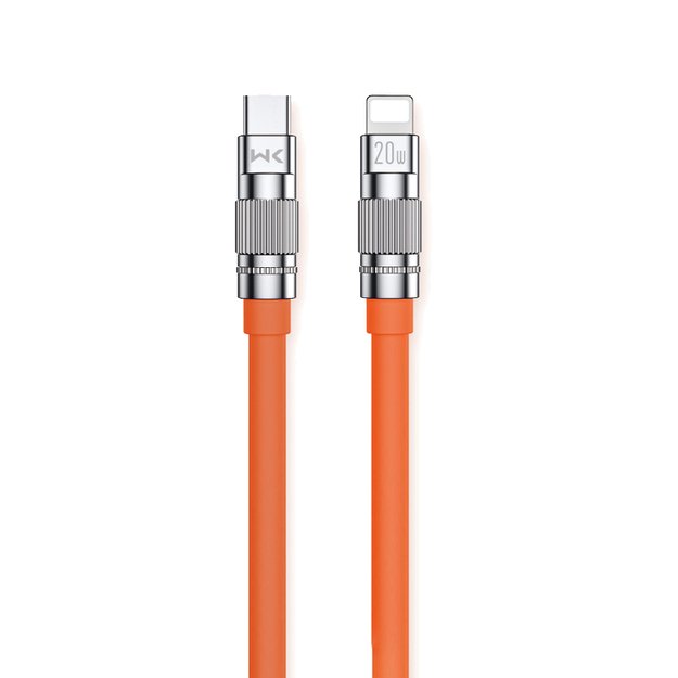 WEKOME WDC-187 Wingle serija – USB-C ir žaibiško įkrovimo PD 20 W jungiamasis laidas, 1,2 m (oranžinė)