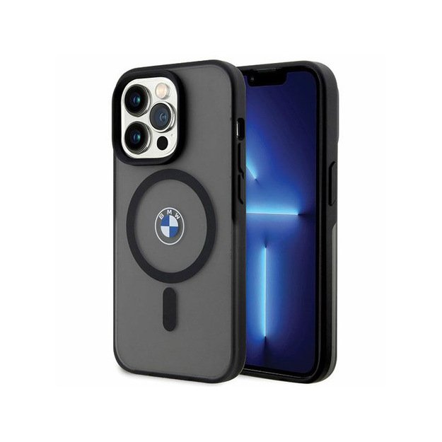 BMW Signature MagSafe – dėklas, skirtas iPhone 14 Pro Max (juodas)