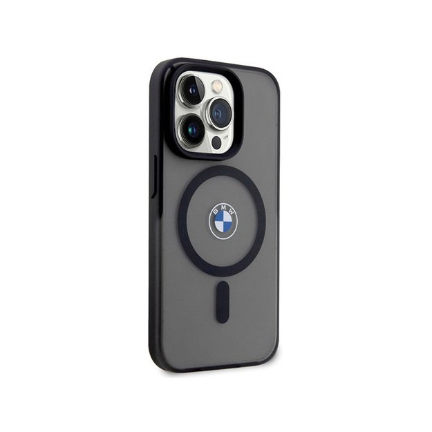 BMW Signature MagSafe – dėklas, skirtas iPhone 14 Pro Max (juodas)