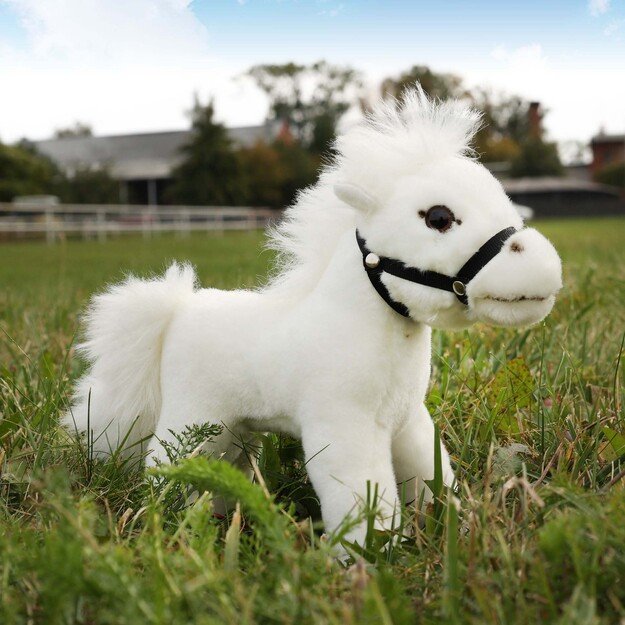 Plush white horse 20 cm ECO-FRIENDLY