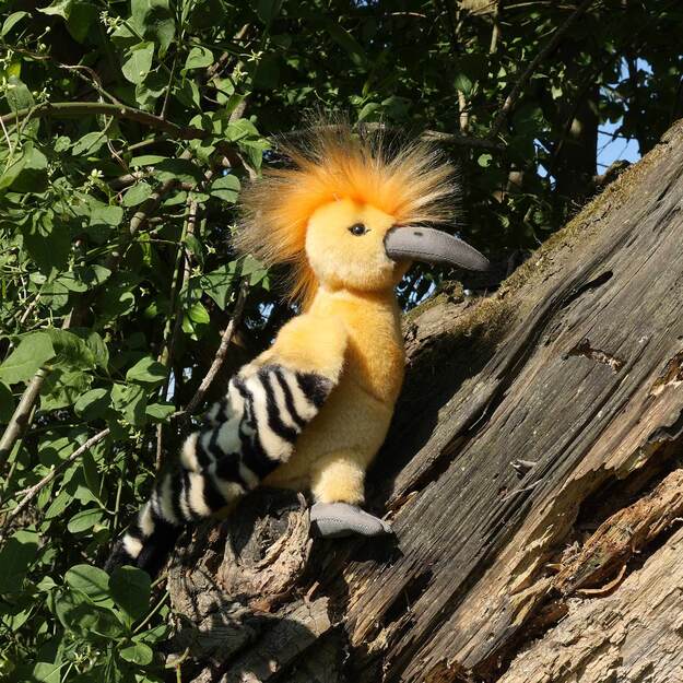 Plush Eurasian hoopoe 22 cm ECO-FRIENDLY