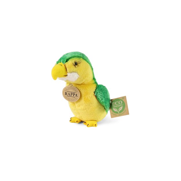 Plush great green macaw 15 cm ECO-FRIENDLY