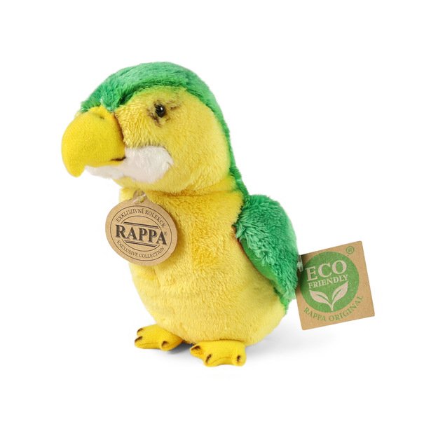 Plush great green macaw 15 cm ECO-FRIENDLY
