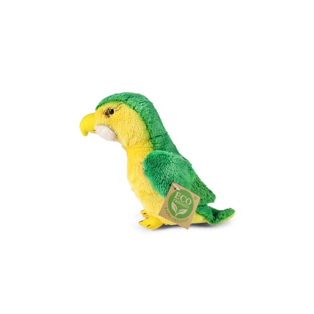 Plush great green macaw 15 cm ECO-FRIENDLY