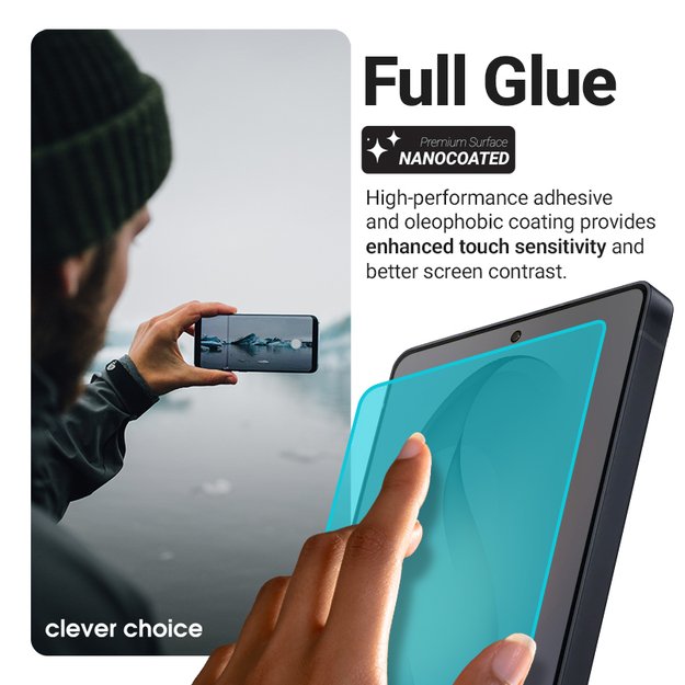 Crong 3D Armour Glass Lite - Full Glue Tempered Glass for Samsung Galaxy S25 Ultra 3