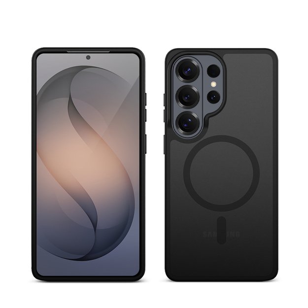 Crong Hybrid Matte Magnetic - MagSafe Case Samsung Galaxy S26 Ultra (Black) 2