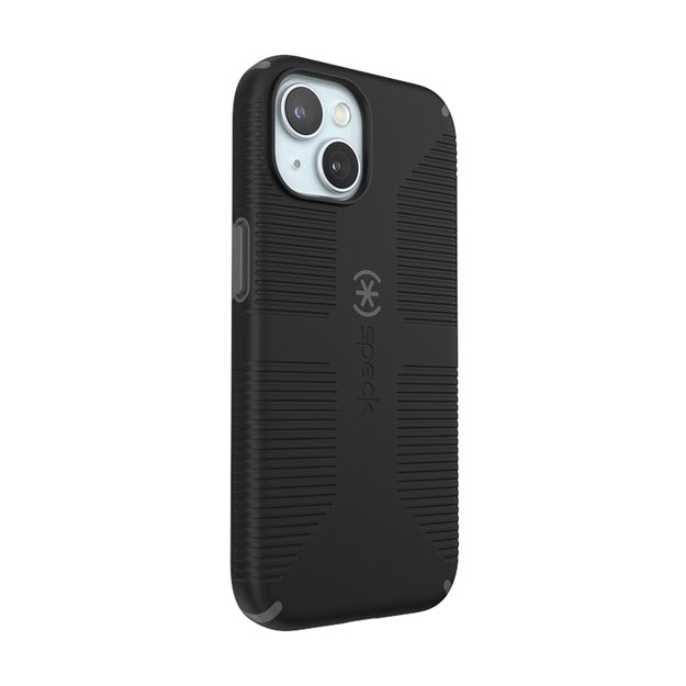 Speck Candyshell Grip MagSafe - iPhone 17e / 16e / 15 / 14 / 13 Case (Black / Slate Gray) 10