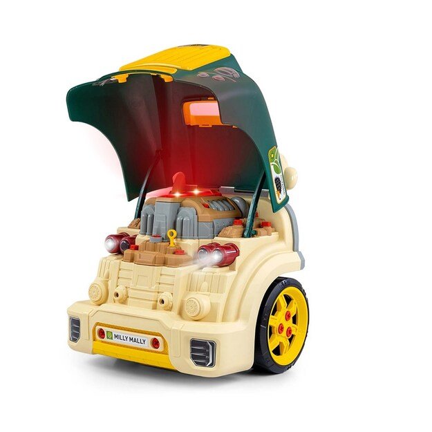 Realistic model of the front of the car with an opening hood Milly Mally N-GINE green 2