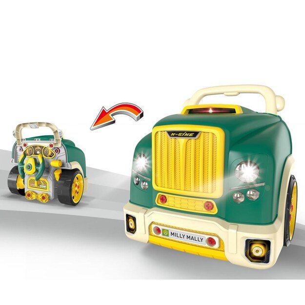 Realistic model of the front of the car with an opening hood Milly Mally N-GINE green 5