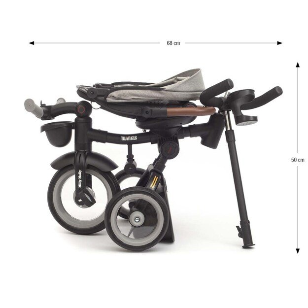 Luxury children s tricycle with lighting Milly Mally Twinkle grey 12