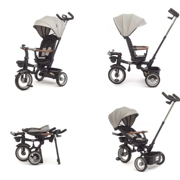 Luxury children s tricycle with lighting Milly Mally Twinkle grey 13