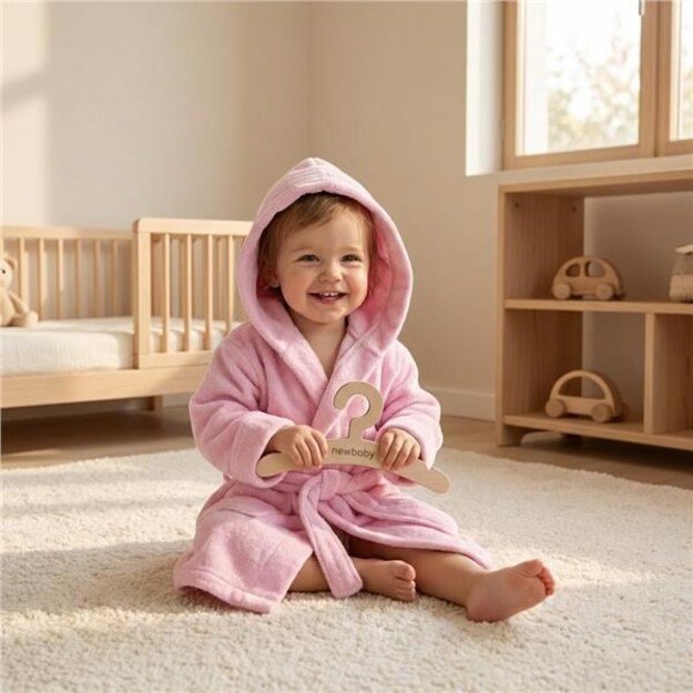 Baby terry bathrobe New Baby pink, 104/110 7