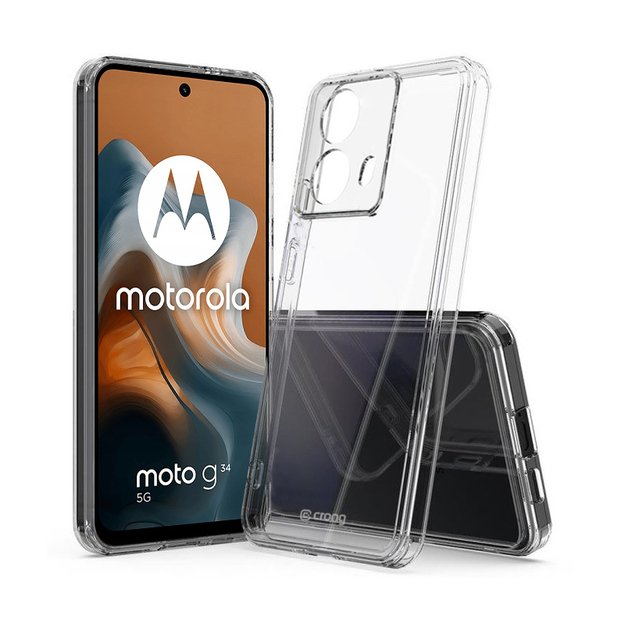 Crong Crystal Shield dangtelis – Motorola Moto G34 dėklas (skaidrus)