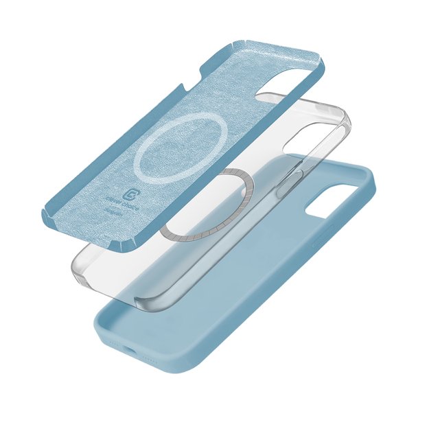Crong Color Cover Magnetic – dėklas, skirtas iPhone 15 MagSafe (mėlynas)