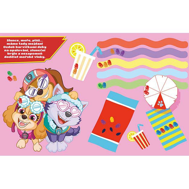 Colorful fingers Paw Patrol pink