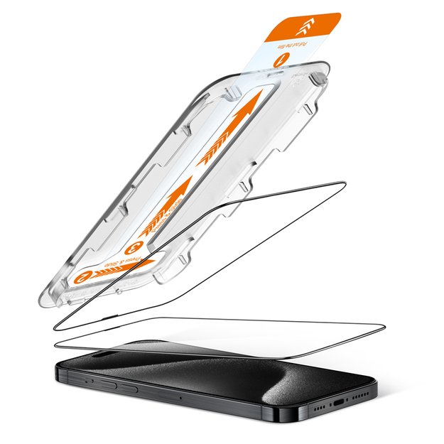 „Crong EasyShield 2-Pack“ – grūdintas stiklas, skirtas „iPhone 14 Pro“ (2 vnt.)