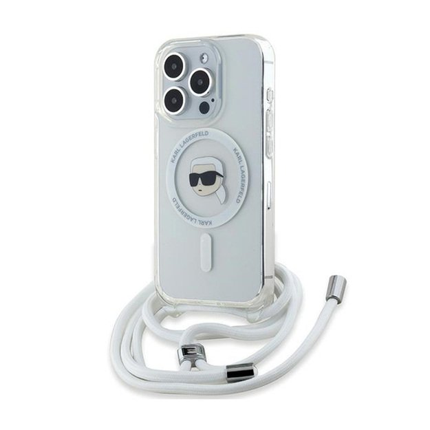 Karl Lagerfeld Crossbody IML Karl Head MagSafe – iPhone 15 Pro dėklas (skaidrus) 1
