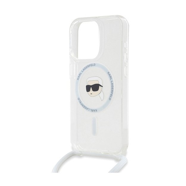 Karl Lagerfeld Crossbody IML Karl Head MagSafe – iPhone 15 Pro dėklas (skaidrus)