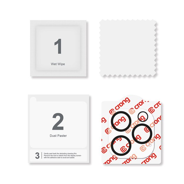 Crong Lens Shield – stiklas fotoaparatui ir objektyvui iPhone 16 Pro / iPhone 16 Pro Max 7