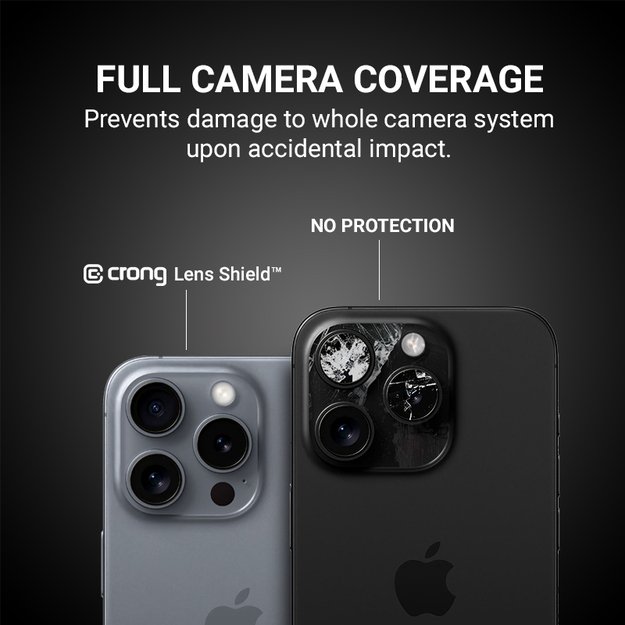 Crong Lens Shield – stiklas fotoaparatui ir objektyvui iPhone 16 Pro / iPhone 16 Pro Max 8