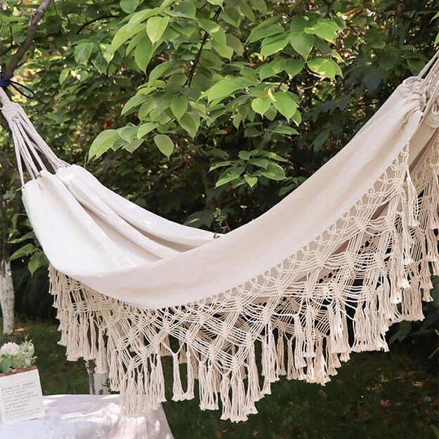 Large Hanging Hammock for Two Hamaka XXL BOHO Baby Mix ecru