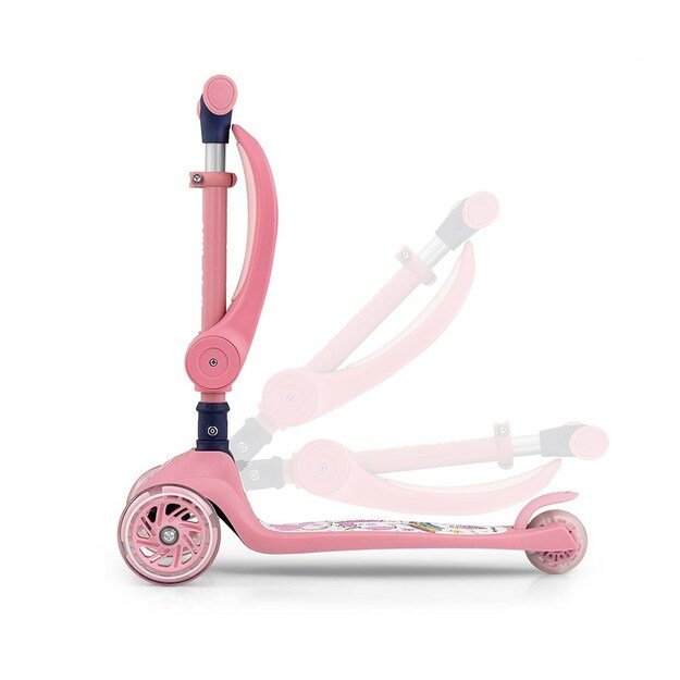 FUZZY 3-Wheel Balance Scooter with Seat for Kids pink
