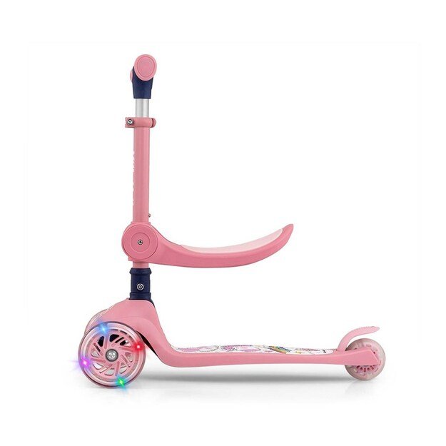 FUZZY 3-Wheel Balance Scooter with Seat for Kids pink