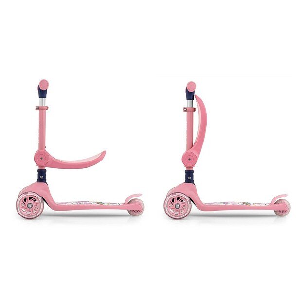 FUZZY 3-Wheel Balance Scooter with Seat for Kids pink