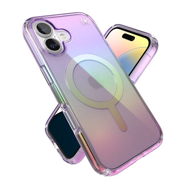 Speck Presidio2 Lux MagSafe – dėklas, skirtas iPhone 16 (nuostabiai violetinė / skaidrus) 13