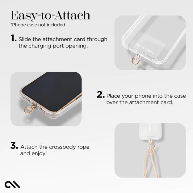 Case-Mate Phone Crossbody Rope – petnešėlė telefonui (smėlio spalvos) 8