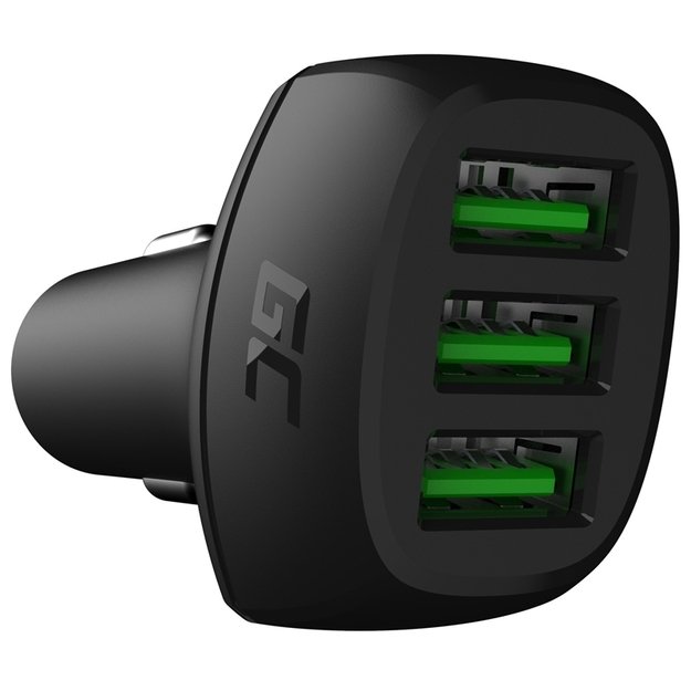 Green Cell automobilinis įkroviklis GC PowerRide 54W 3xUSB 18W su Ultra Charge technologija