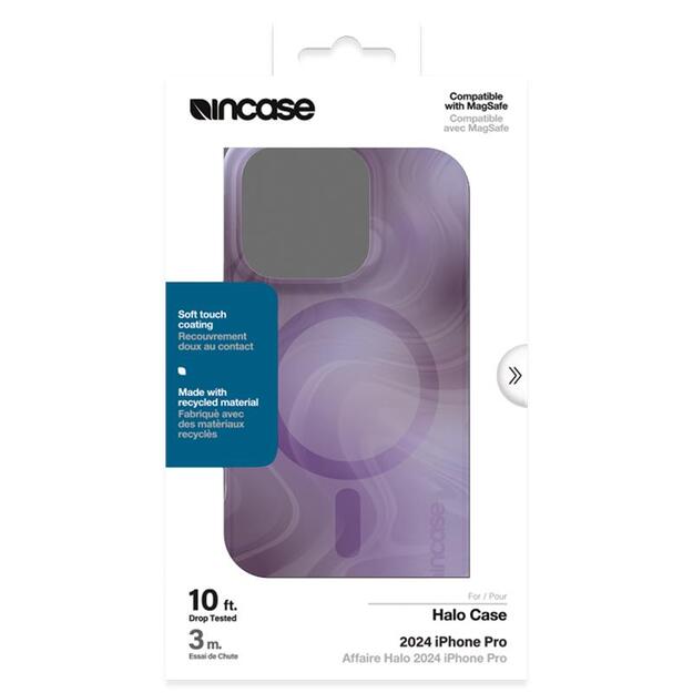 Incase Halo Case MagSafe – dėklas iPhone 16 Pro (Oil Slick Lilac) 15